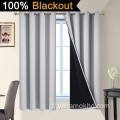 Rideaux 100% occultants gris clair de 63 pouces de long